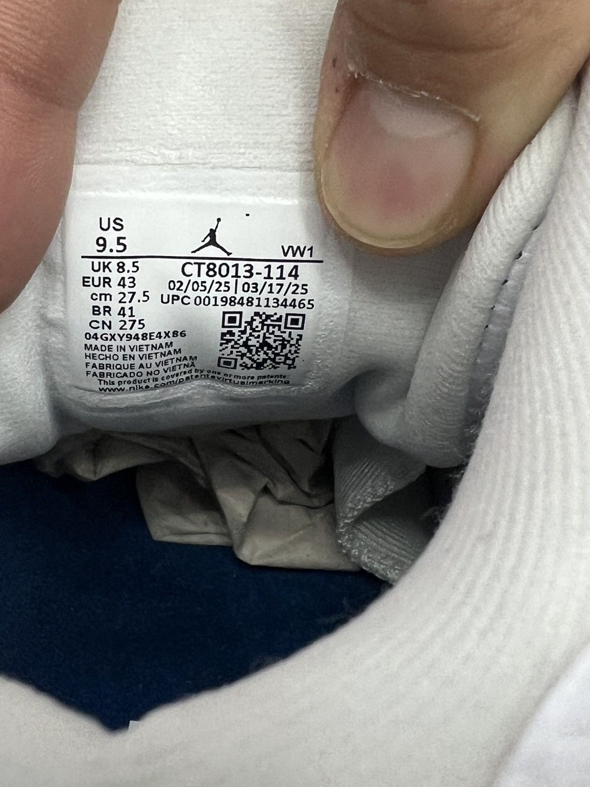 Jordan Brand Air Jordan 12 Retro French Blue Size 9.5 (CT8013-114) Size US 9.5 / EU 42-43 - 7 Thumbnail