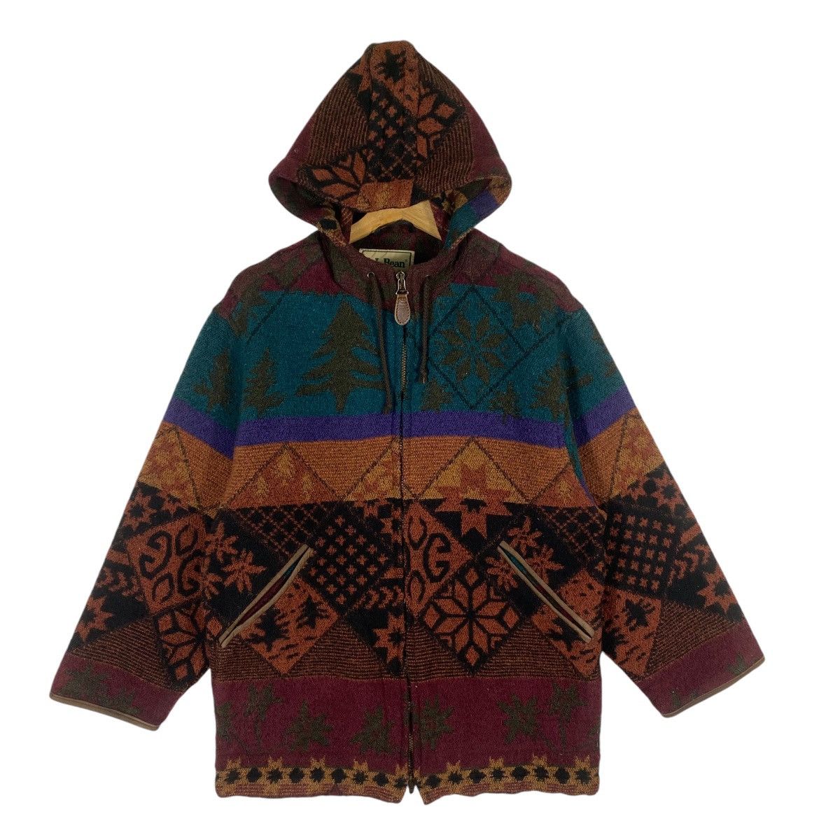 L.L. Bean × Vintage Vintage L.L Bean Wool Zipper Jacket Hoodie S Size Size S / US 4 / IT 40 - 1 Thumbnail