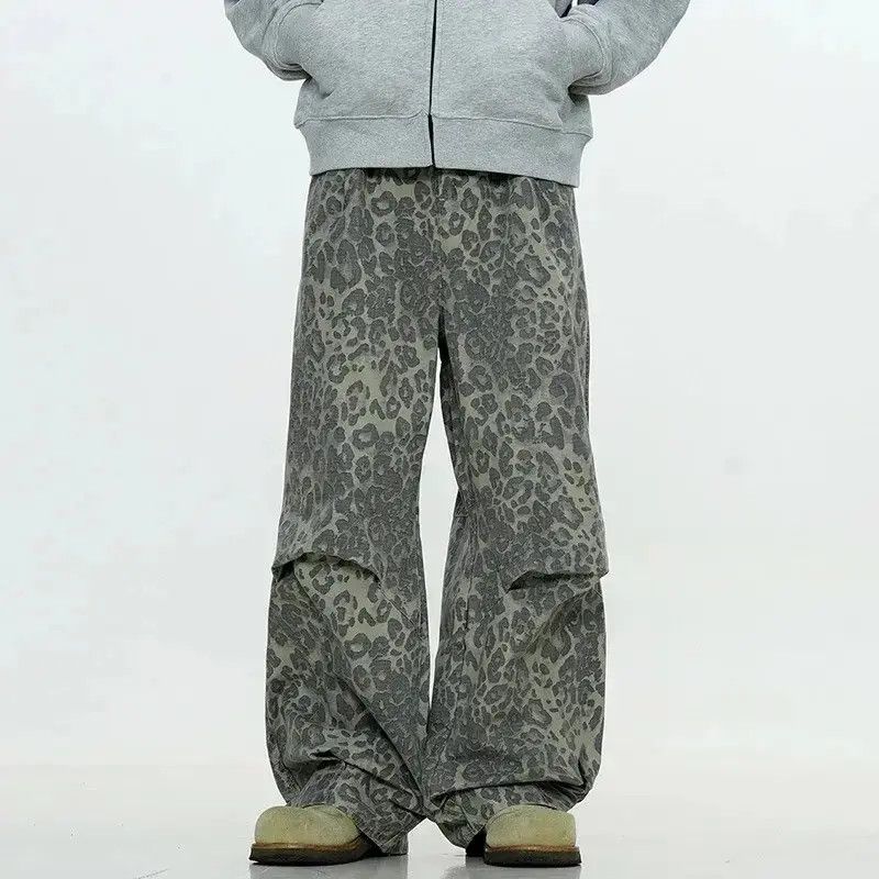 Japanese Brand Drawstring Leopard Printing Jeans Size US 32 / EU 48 - 2 Thumbnail