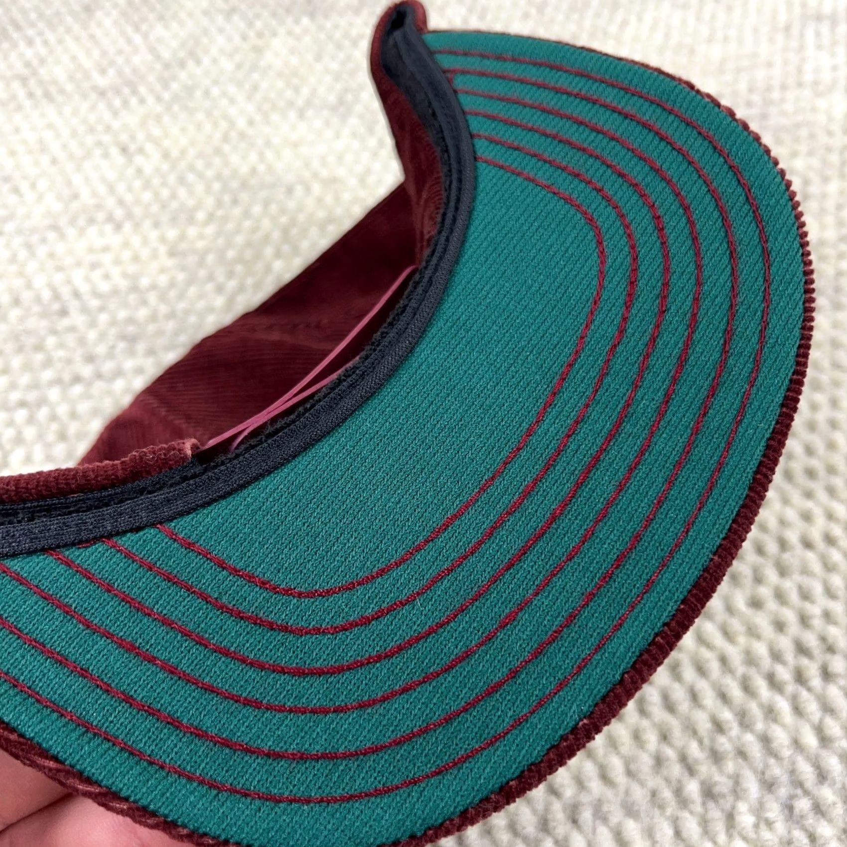 Vintage VINTAGE Norfolk Western Trucker Hat Cap Corduroy Red 80s USA Men Size ONE SIZE - 4 Thumbnail