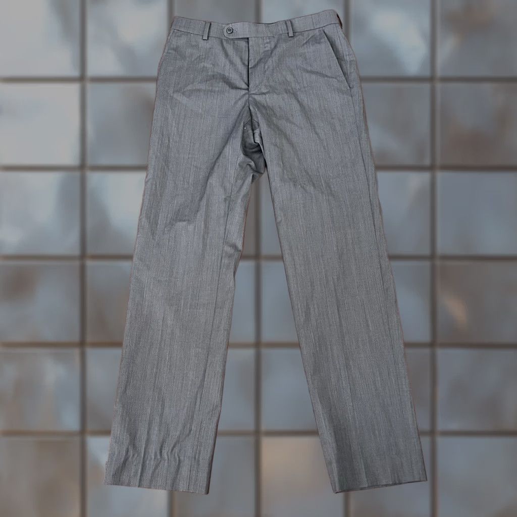 Joseph Abboud Joseph Abboud Dress Pants Gray Flat Front 30 x 32 Wool Blend Formal Mens Pants Regular Womens? Size US 30 / EU 46 - 1 Thumbnail