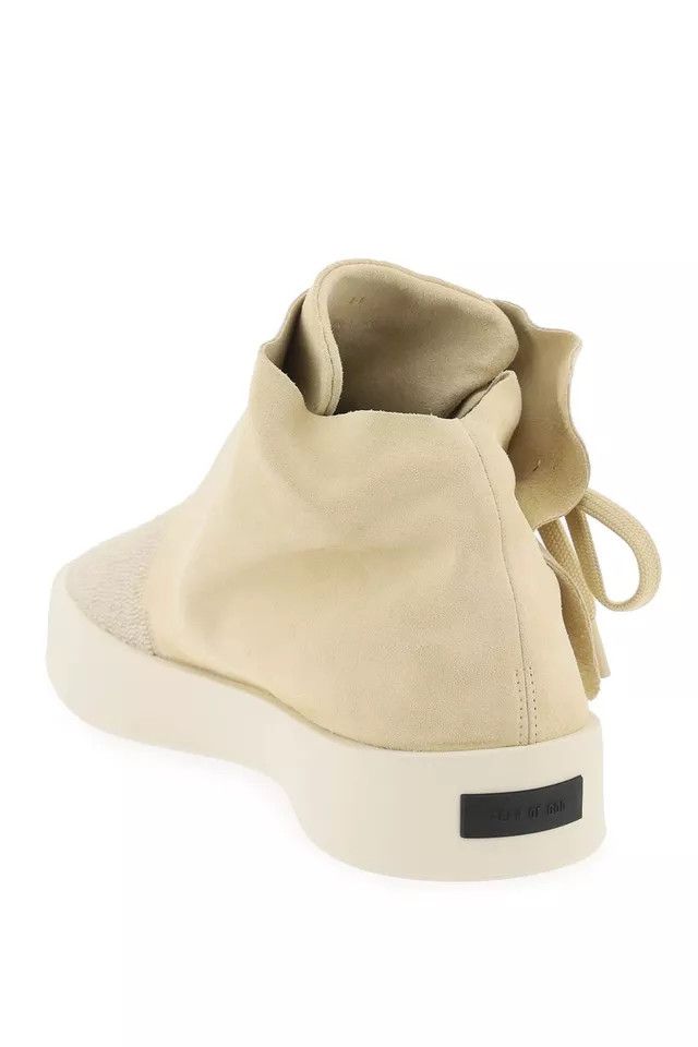 Fear of God o1s22i1n1024 Mid-Top Suede Bead Sneakers in Beige Size US 7 / EU 40 - 3 Thumbnail