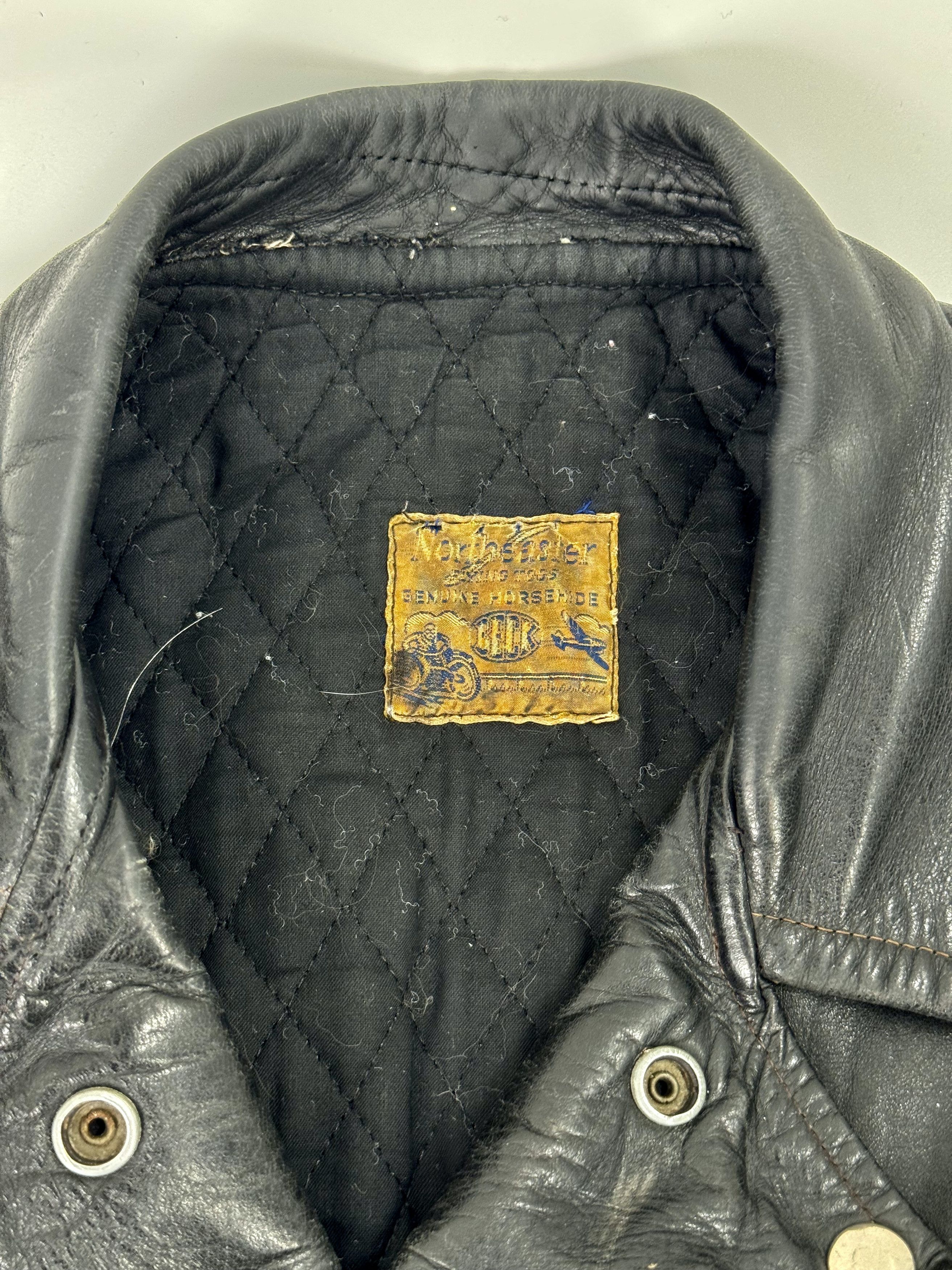 Vintage 1950s Beck 999 Northeaster Flying Togs Leather Jacket 50s Size US S / EU 44-46 / 1 - 3 Thumbnail