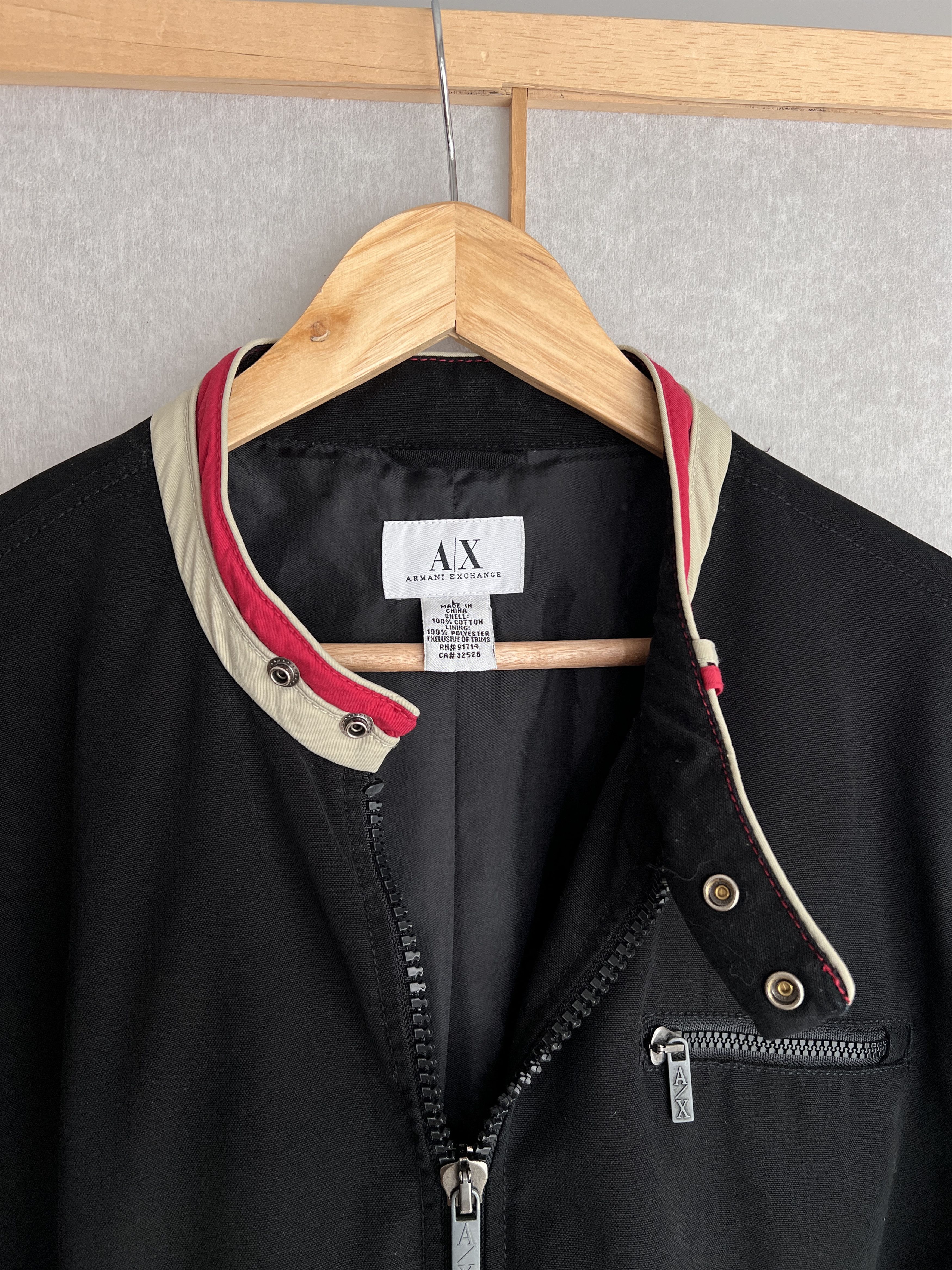 Armani Exchange Armani Exchange racing bomber jacket biker cropped 00s boxy Size US L / EU 52-54 / 3 - 8 Thumbnail