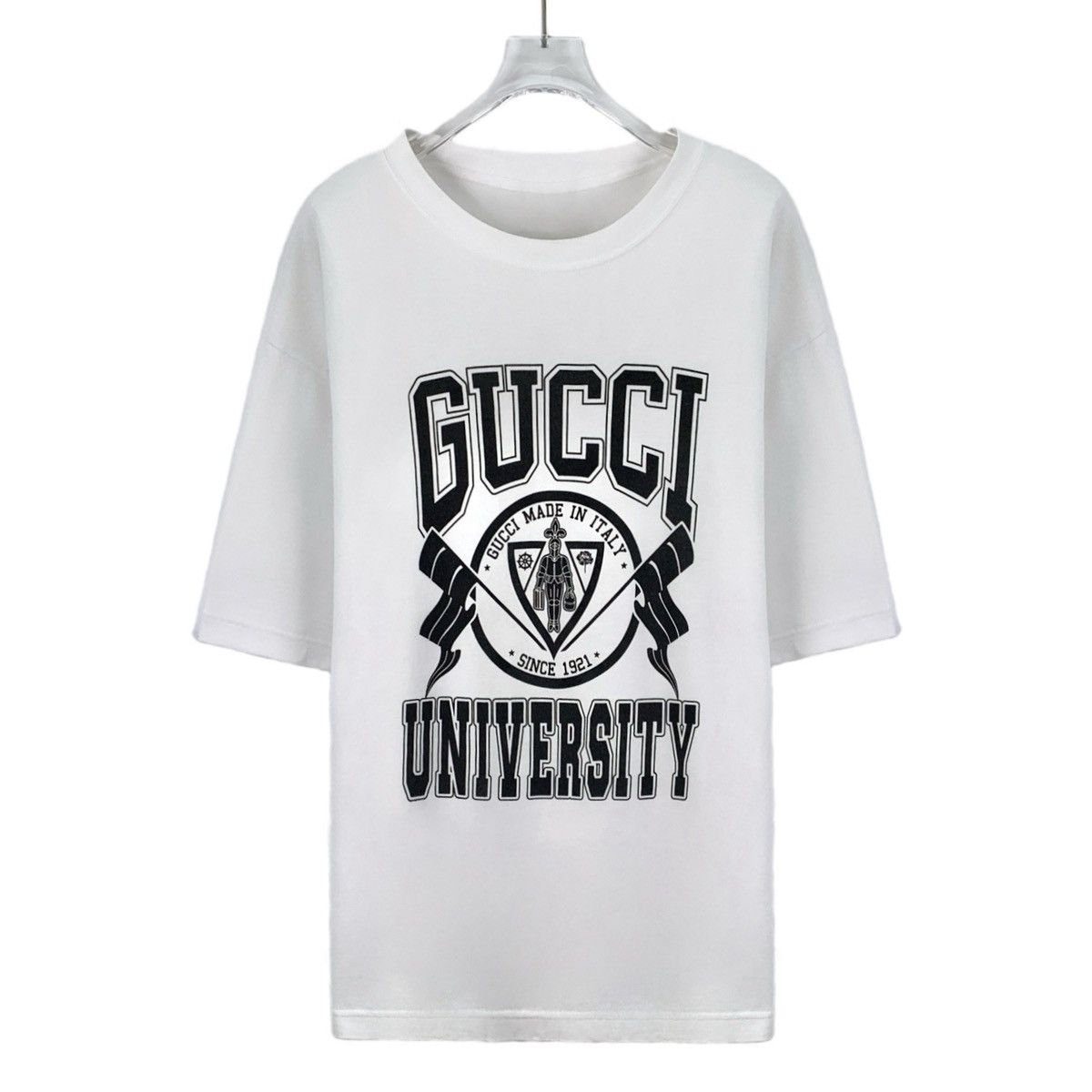 Gucci Gucci White Logo Letter Printed Short Sleeve T-shirt K26WX Size US L / EU 52-54 / 3 - 1 Thumbnail
