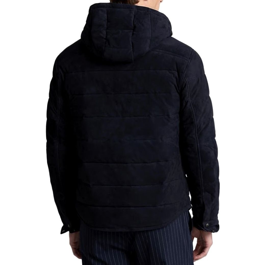Ralph Lauren Ralph Lauren Polo Quilted Suede Hooded Jacket S Dark Blue Mens Quilted Hooded Jacket Size US S / EU 44-46 / 1 - 5 Thumbnail