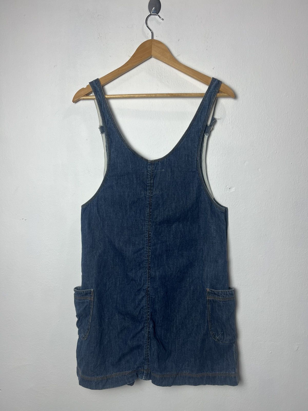 Japanese Brand Shuca Bluespice Denim Pinafore Dress Apron Size ONE SIZE - 2 Thumbnail