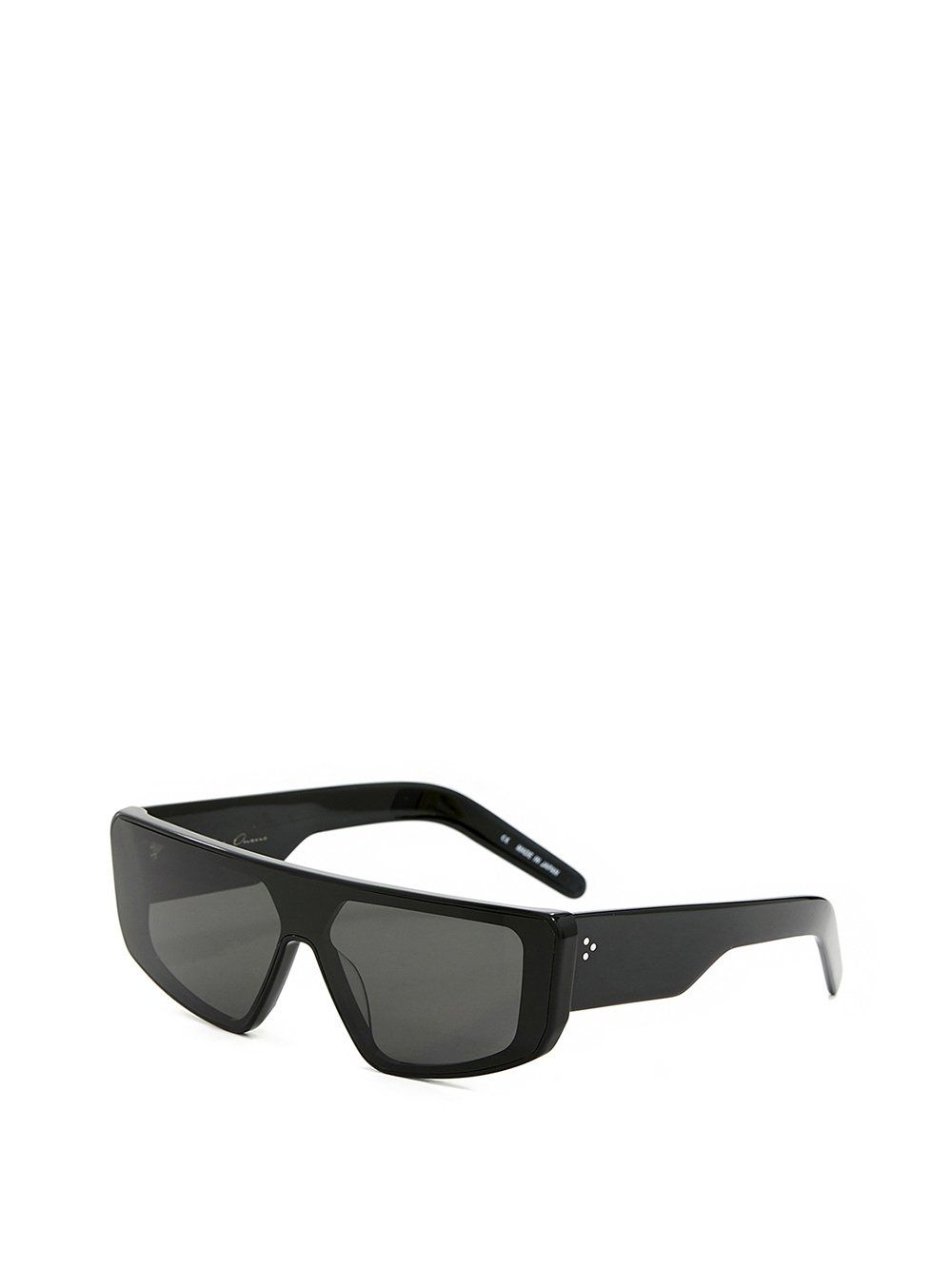 Pre-owned Rick Owens Sunglasses Performa Shield Cream Logo Black White