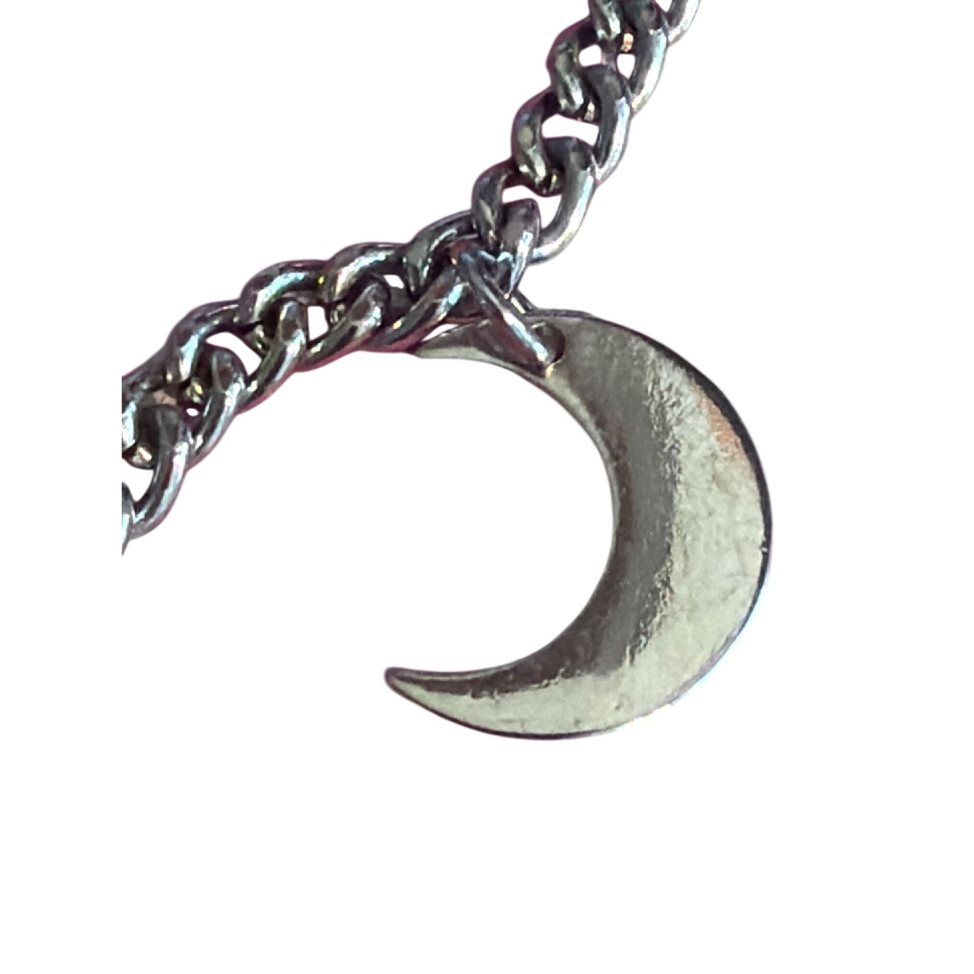 Other Silver Tone Charm Anklet Sun Moon Anchor Adj 11.75" Chain Li Size ONE SIZE - 4 Thumbnail