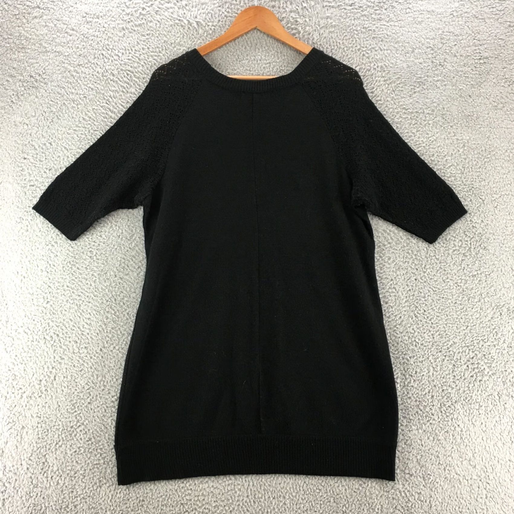 Vintage Lane Bryant Blouse Sweater Pullover 14/16 Black Round Neck Raglan Sleeve Womens Size XL / US 12-14 / IT 48-50 - 7 Thumbnail