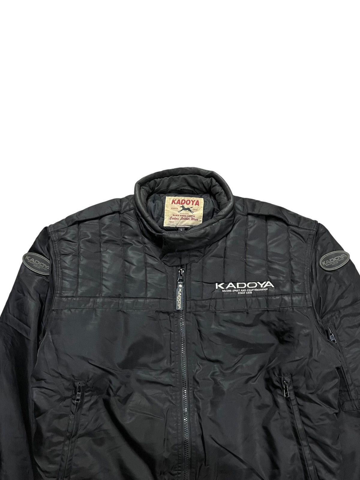Japanese Brand 1990s Kadoya Full Protector Black Horse Power Riding Jacket Size US M / EU 48-50 / 2 - 5 Thumbnail