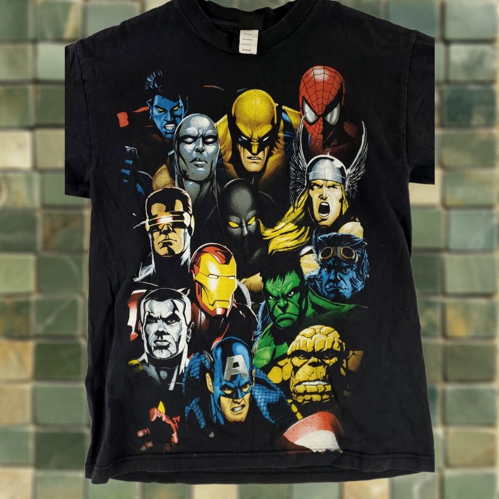 Mad Engine MAD ENGINE VTG Marvel X-Men Avengers T Shirt Fantastic Four Black Mens M Size US M / EU 48-50 / 2 - 1 Thumbnail