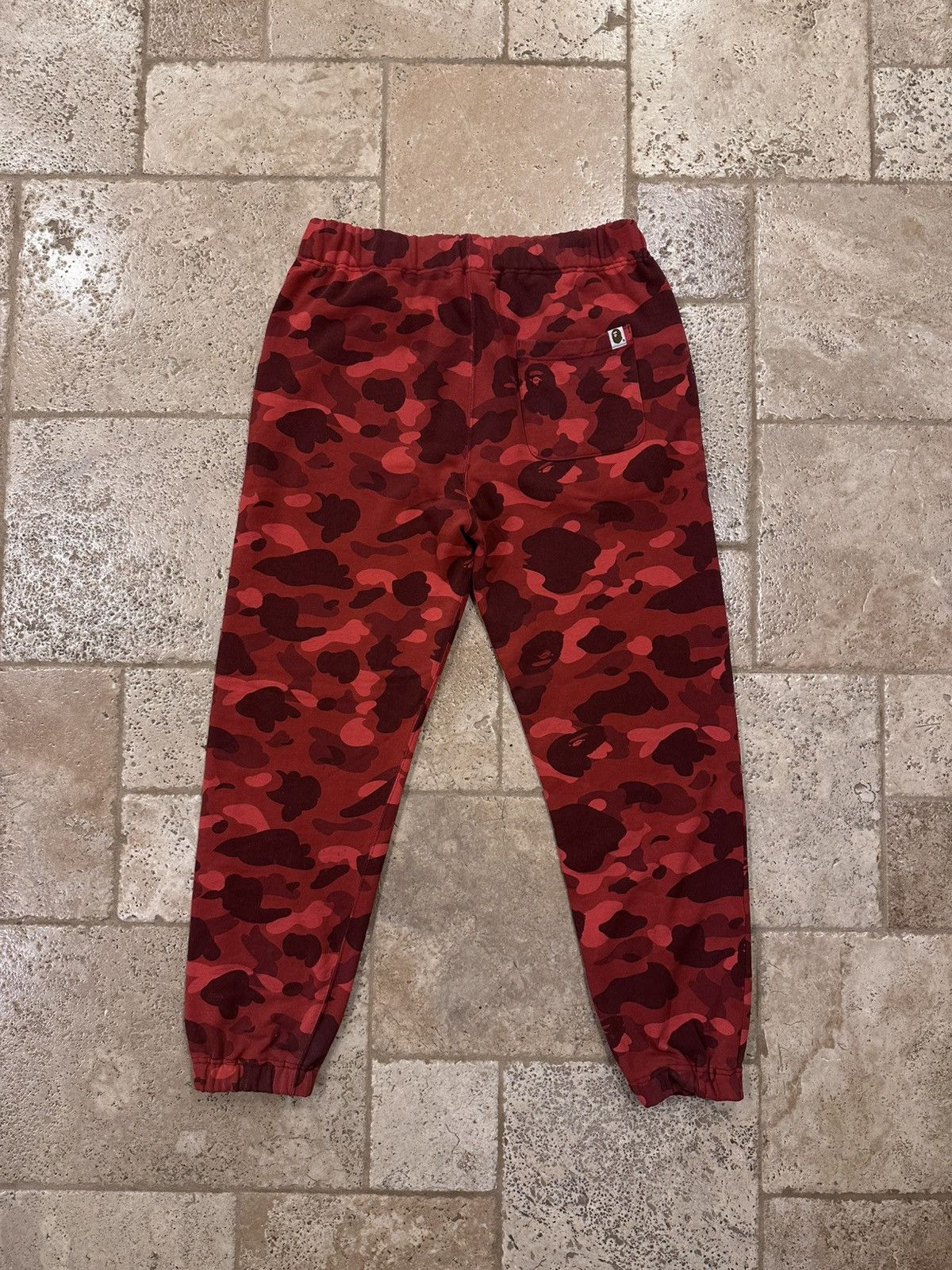 Bape A Bathing Ape Bape Red Camo Logo Sweatpants Joggers Size US 34 / EU 50 - 15 Thumbnail