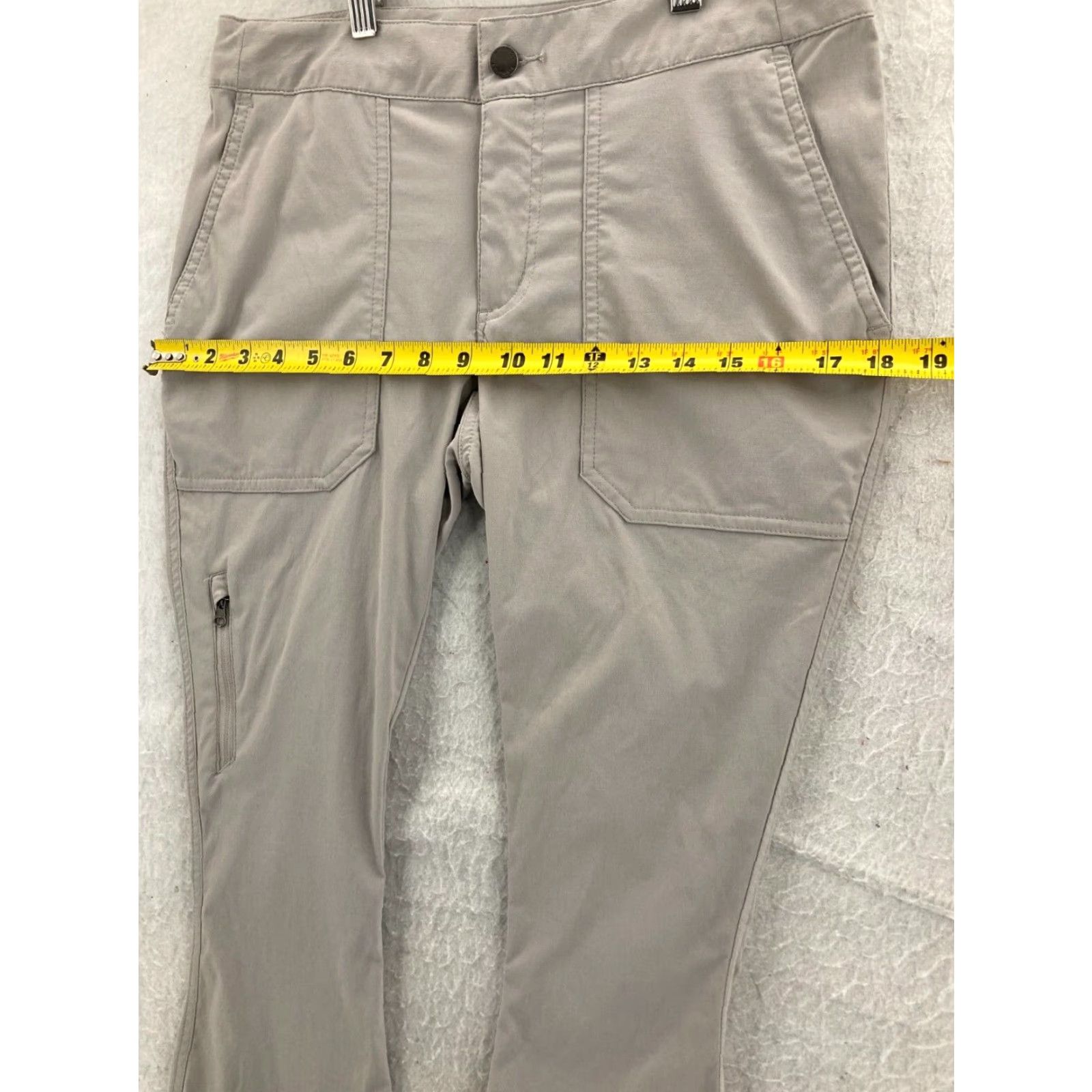 Vintage Columbia Pants Capri 4 Khaki Lightweight Hiking Toggle Leg Curvy Womens Size 27" / US 4 / IT 40 - 3 Thumbnail