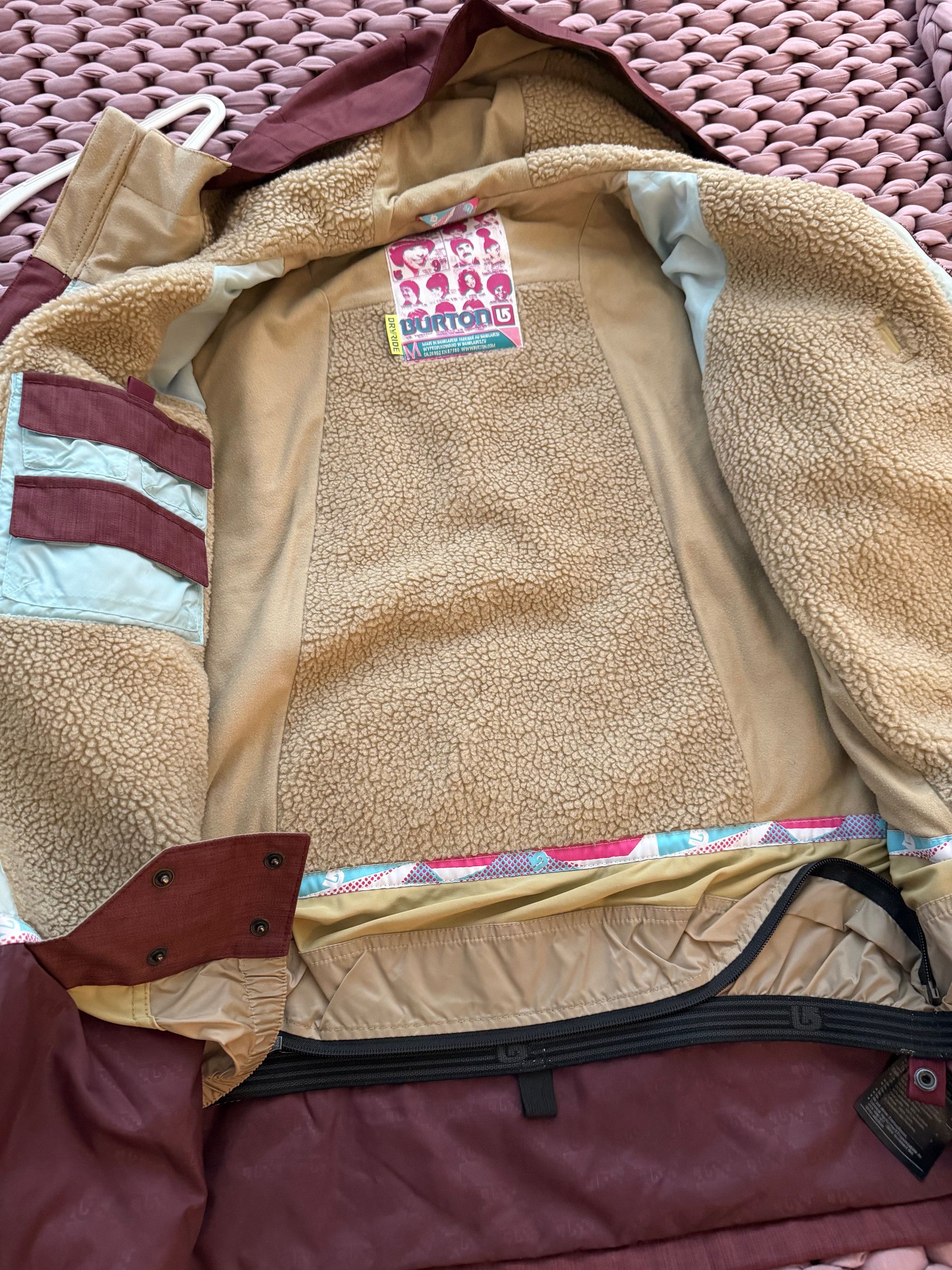 Burton Vintage Burton Maroon Sherpa-lined Ski Jacket - Size M Size US M / EU 48-50 / 2 - 4 Thumbnail
