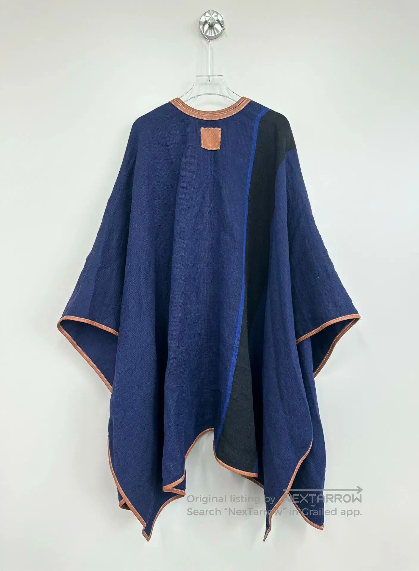 Loewe Loewe Navy blue fur trim shawl| Size S / US 4 / IT 40 - 2 Thumbnail