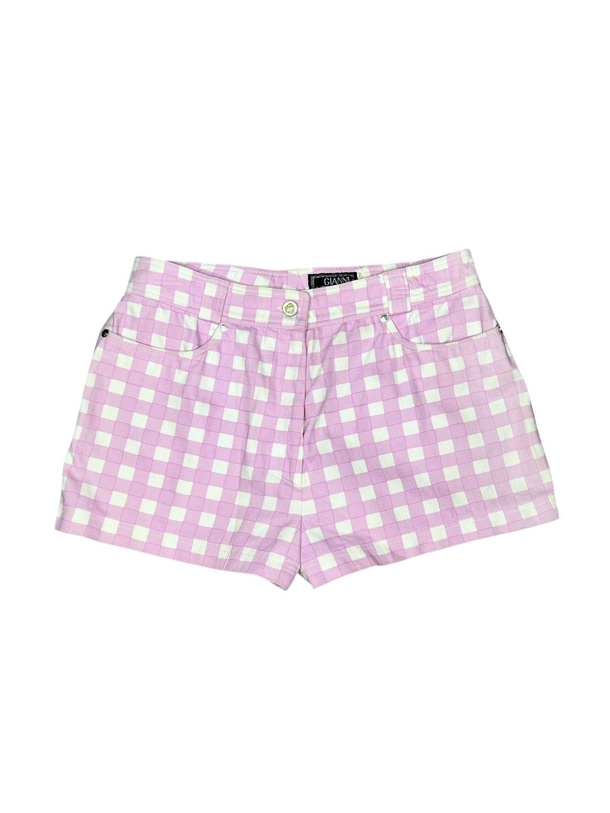Versace S/S 93 Gingham Shorts Size 28" / US 6 / IT 42 - 2 Thumbnail