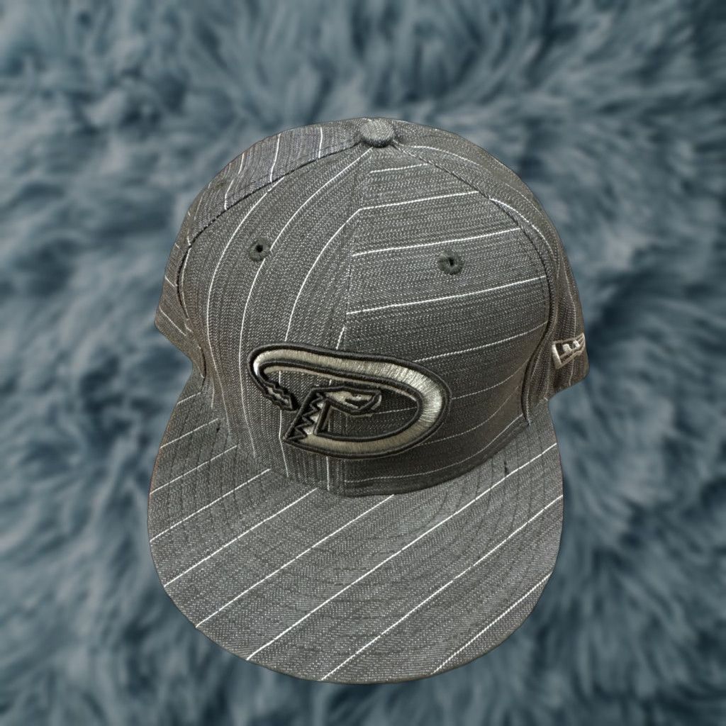 New Era VINTAGE New Era Diamondbacks Fitted Hat 7 1/2 Brown Pinstripes Denim AZ Men Size ONE SIZE - 1 Thumbnail