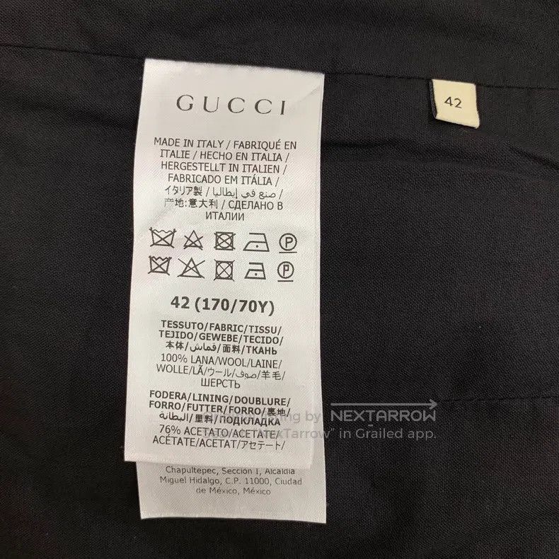Gucci gucci Dark blue checkerboard wool casual wide-leg trousers Size US 26 / EU 42 - 7 Thumbnail