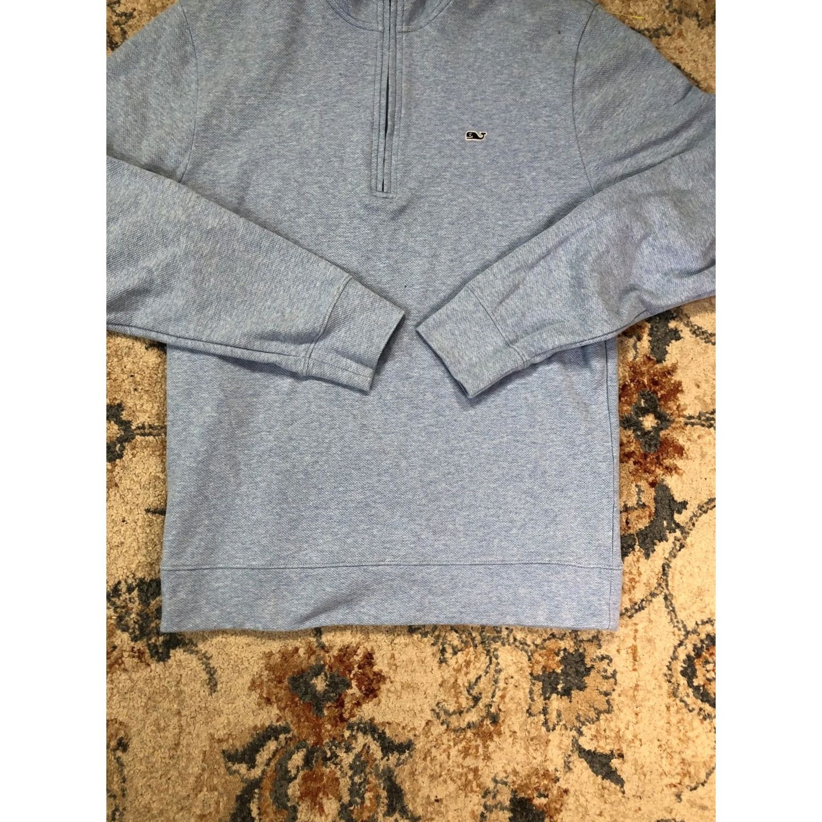 Vineyard Vines Vineyard Vines Sweatshirt Mens M Blue 1/4 Zip Mock Neck Pullover Fleece Apparel Knit Size US M / EU 48-50 / 2 - 5 Thumbnail