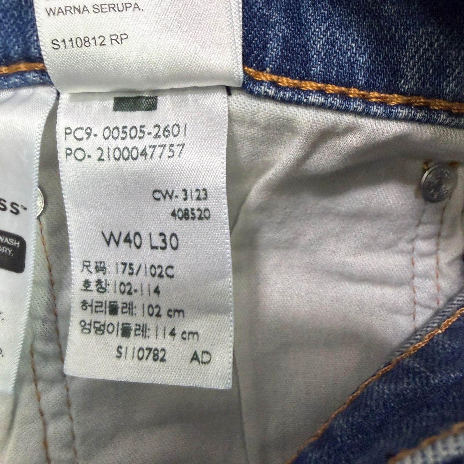 Levi's Levis 505 Jeans Men's 40x30 Blue Regular Fit Straight NEW Size US 40 / EU 56 - 6 Thumbnail