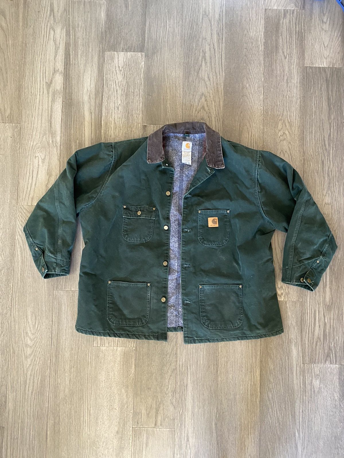Carhartt × Vintage Carhartt Vintage Blanket-Lined Chore Coat Size US XXL / EU 58 / 5 - 1 Thumbnail