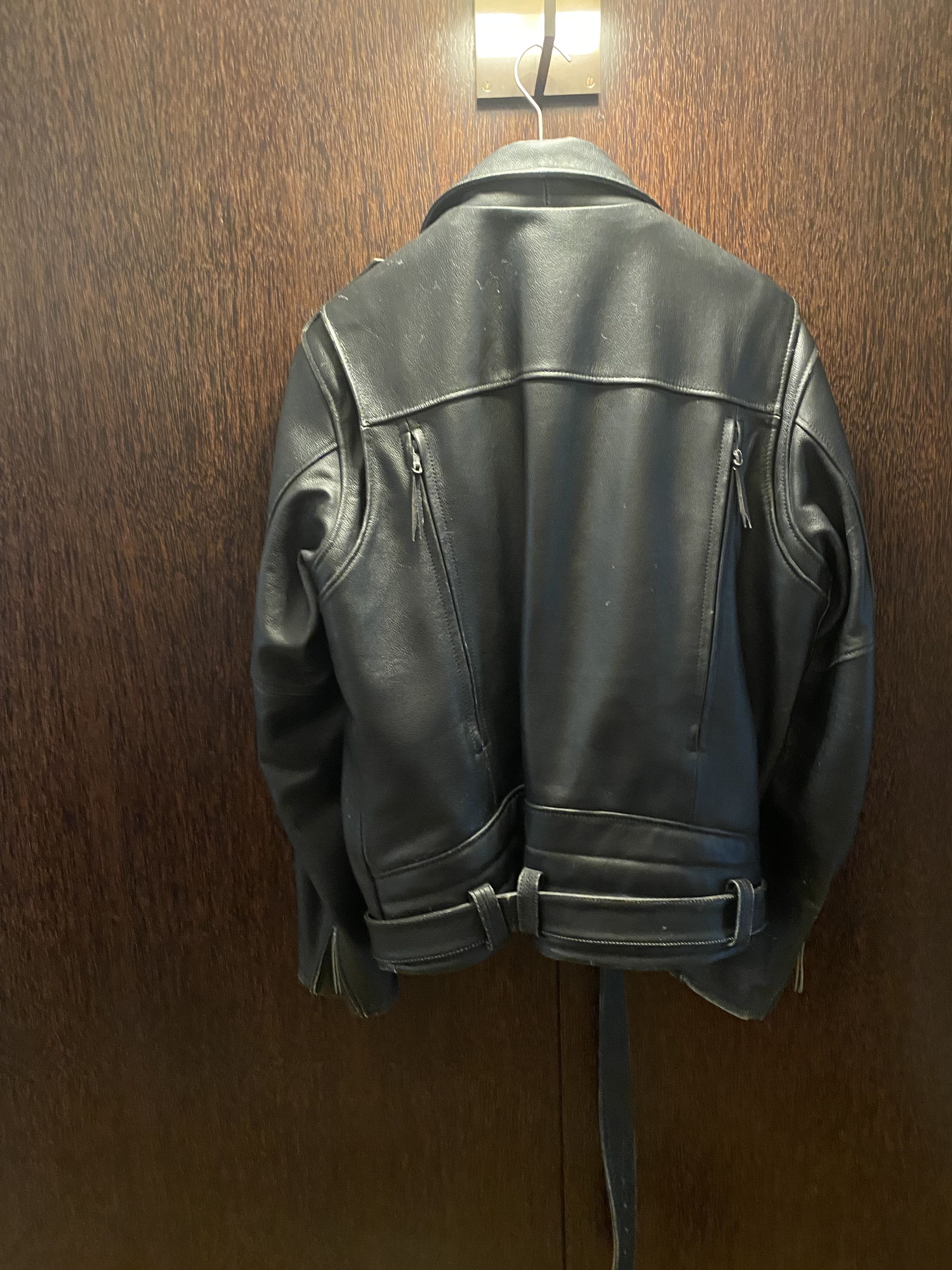 Harley Davidson HEAVY "OG" LEATHER BELT JACKET Size US XL / EU 56 / 4 - 3 Thumbnail