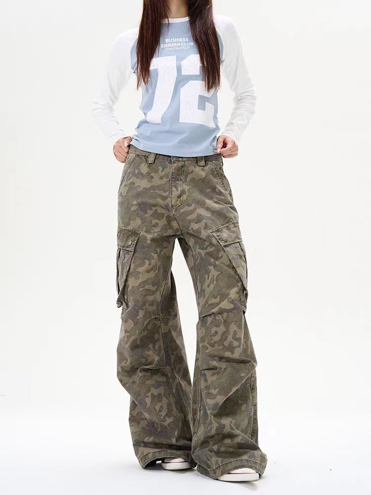 Japanese Brand × Vintage Vintage pleated multi-pocket camouflage work trousers Size US 32 / EU 48 - 2 Thumbnail