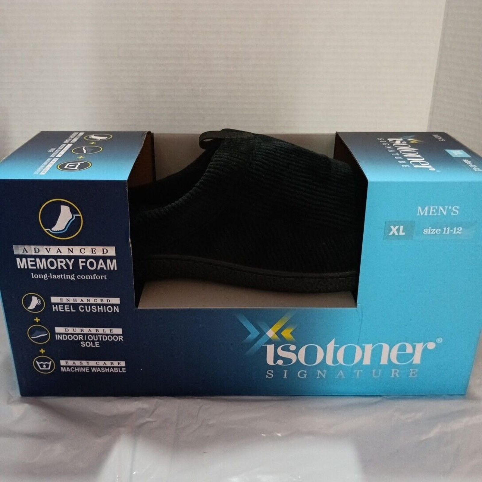 Other Isotoner Mens Wallace Corduroy Comfort Slides Slippers Size US 11 / EU 44 - 4 Thumbnail