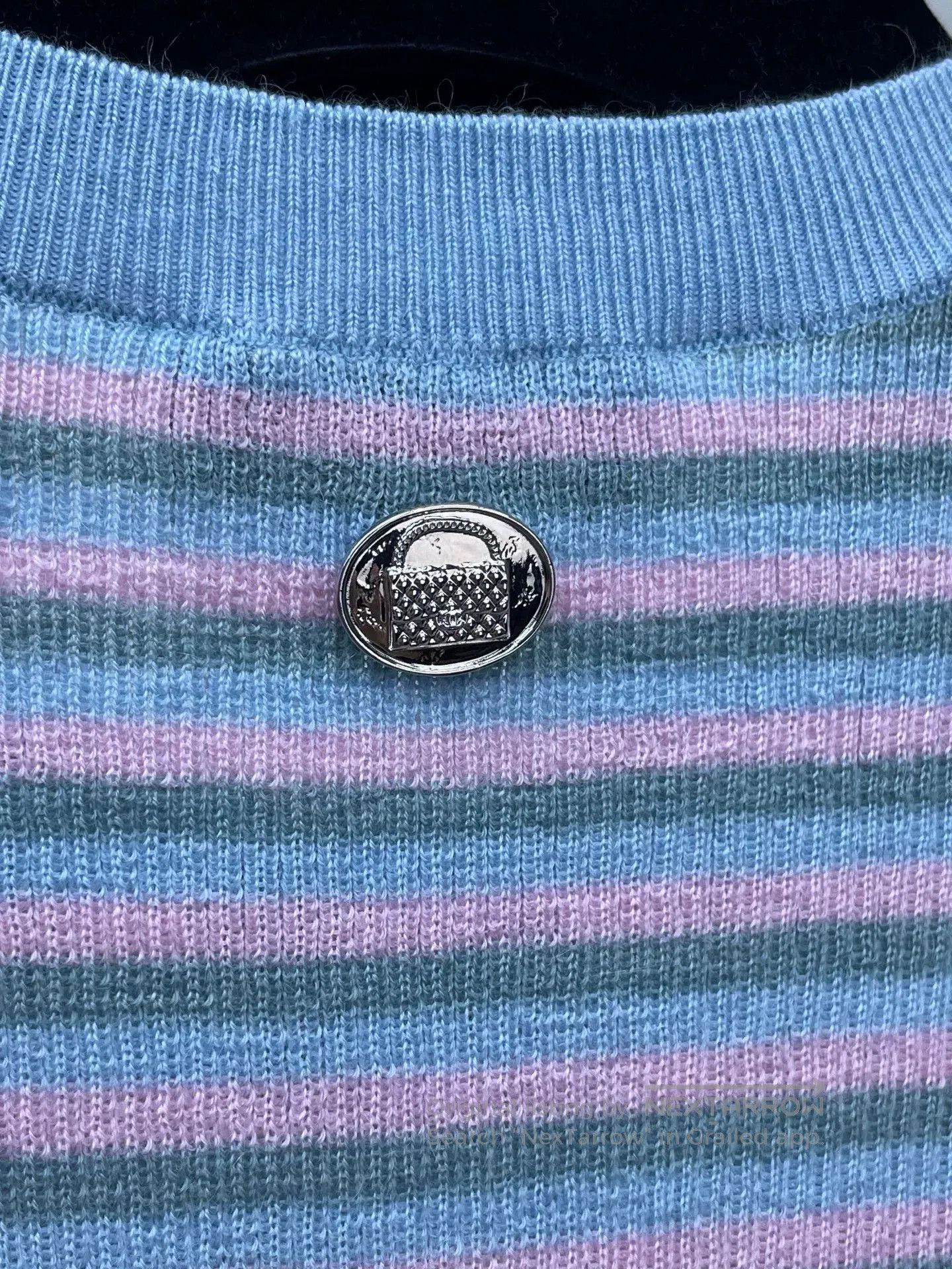 Chanel Chanel 25B Striped Knit Short Sleeve. Size XS / US 0-2 / IT 36-38 - 3 Thumbnail