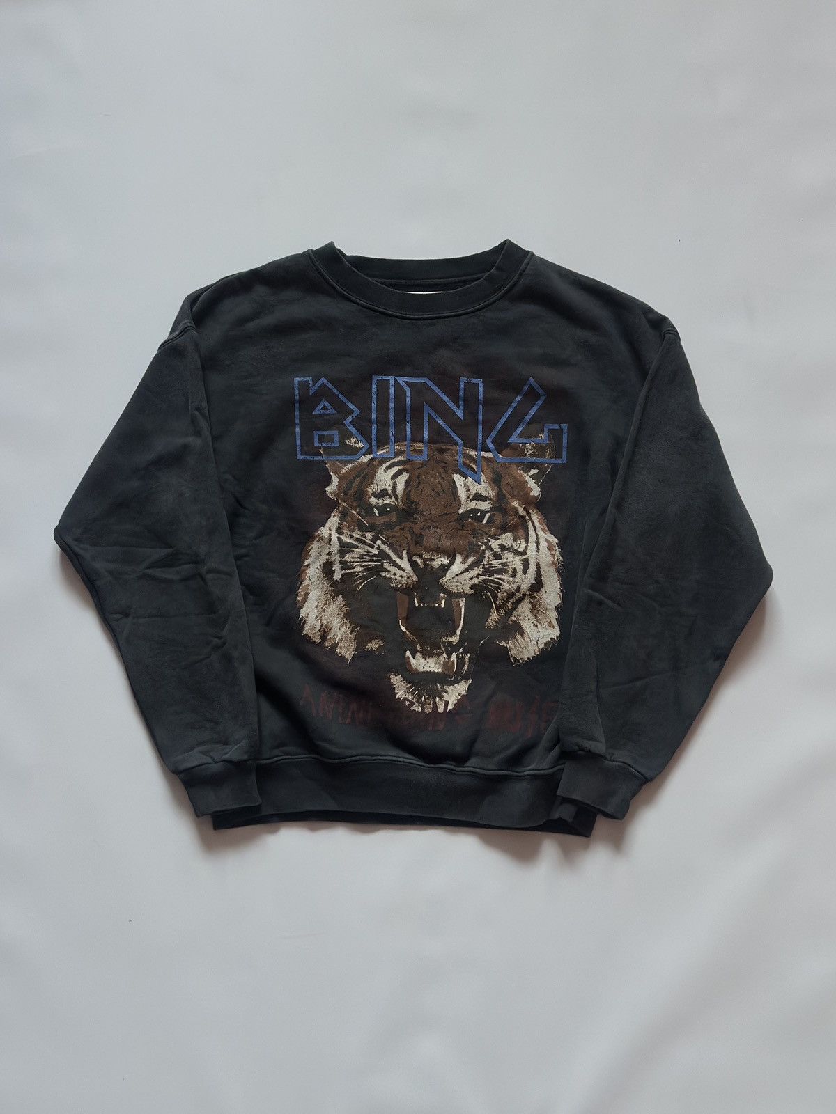 Anine Bing Anine Bing Tiger Muse Crew Neck Sweatshirt Washed Gray Size XS / US 0-2 / IT 36-38 - 1 Thumbnail