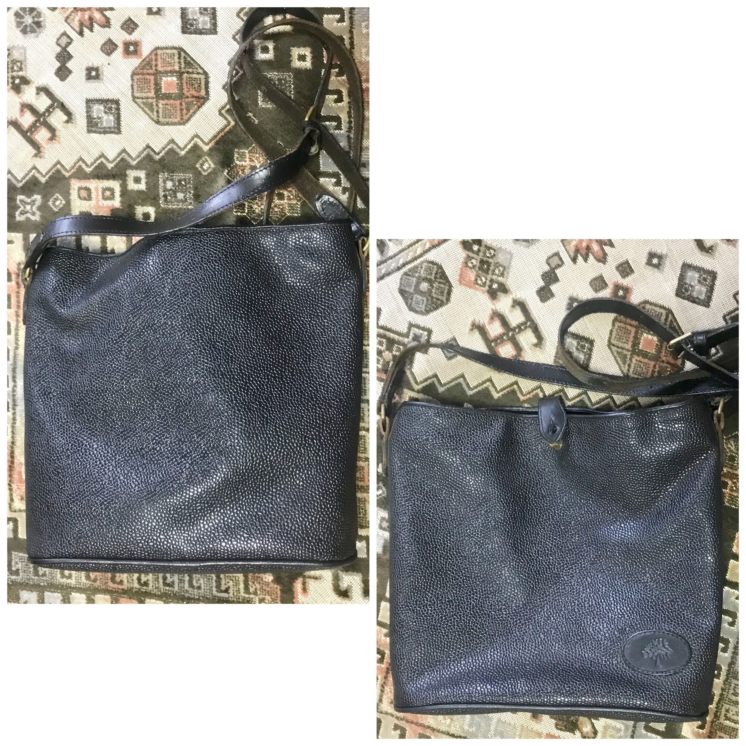 Mulberry Vintage Mulberry hobo bucket black scotchgrain hobo shoulder Size ONE SIZE - 3 Thumbnail