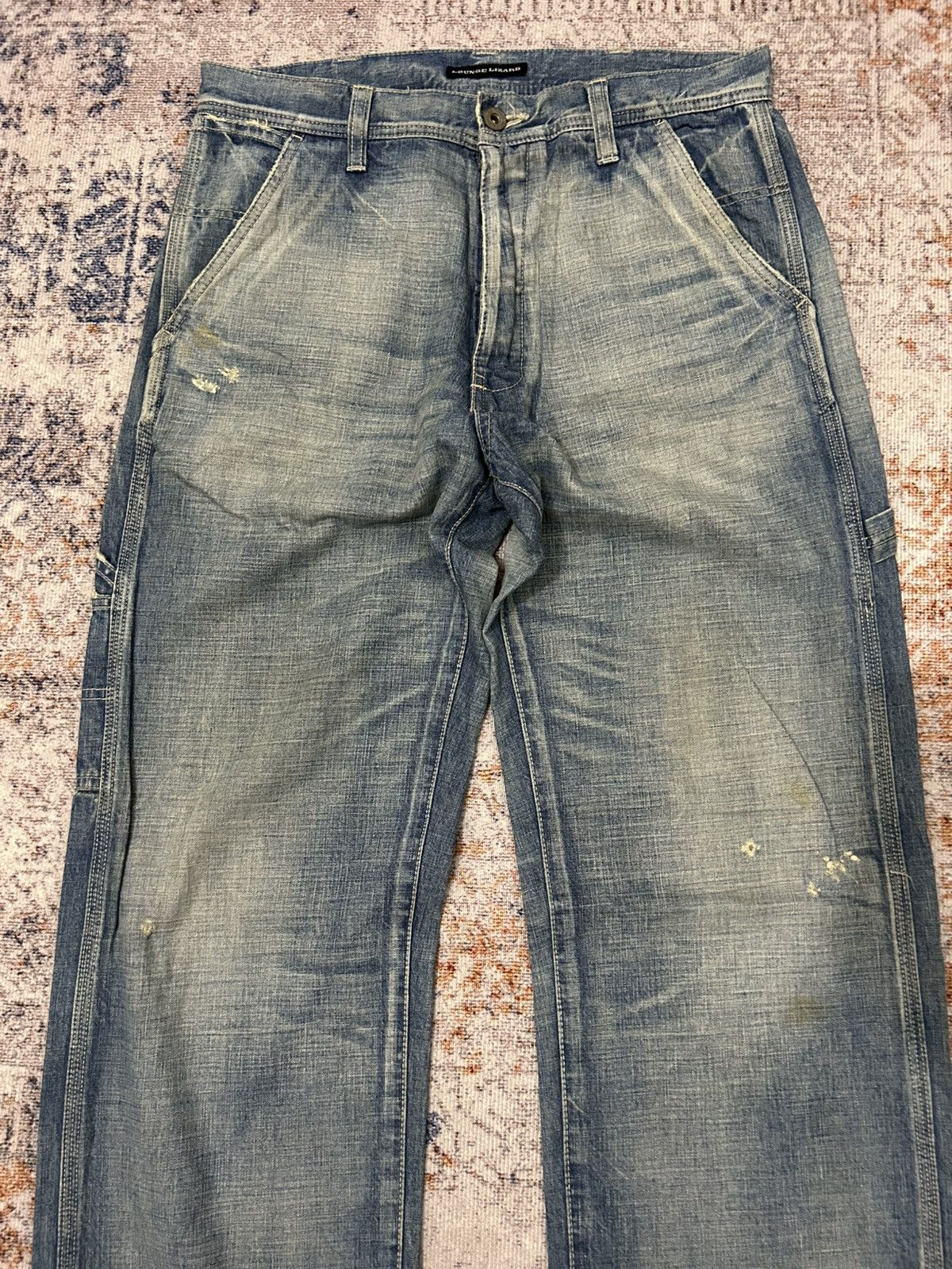 Japanese Brand Vintage Lounge Lizard Carpenter Jeans Size US 31 - 6 Thumbnail