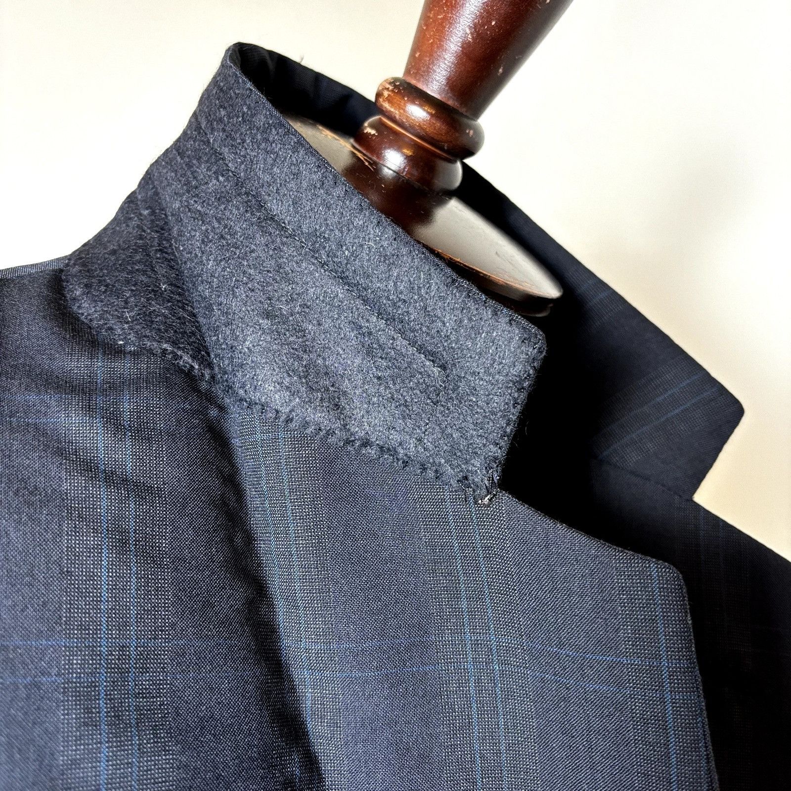 Other Norman Hilton NWOT Sport Coat Sz 39L Navy Windowpane Slim Fi Size 40L - 7 Thumbnail