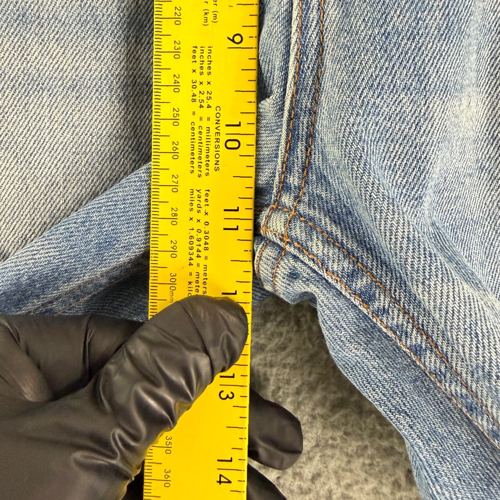 Vintage NoEnd Denim High Rise Straight Crop Jeans Womens Size 29 Blue Frayed Hem USA Made Size 29" - 6 Thumbnail