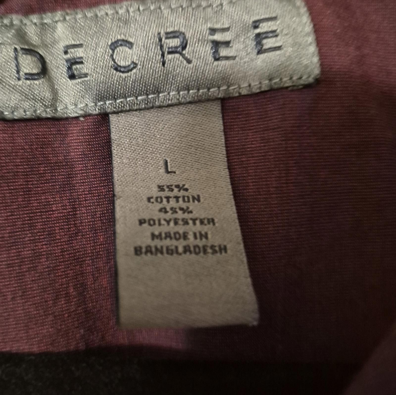 Decree Decree Men's Dark Red Shirt Large Size US L / EU 52-54 / 3 - 2 Thumbnail