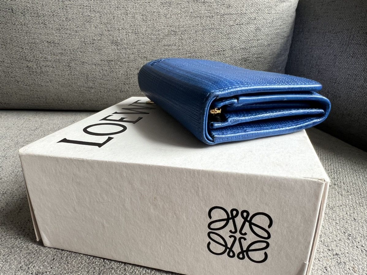 Loewe Textured Calfskin Small Vertical Zip Wallet