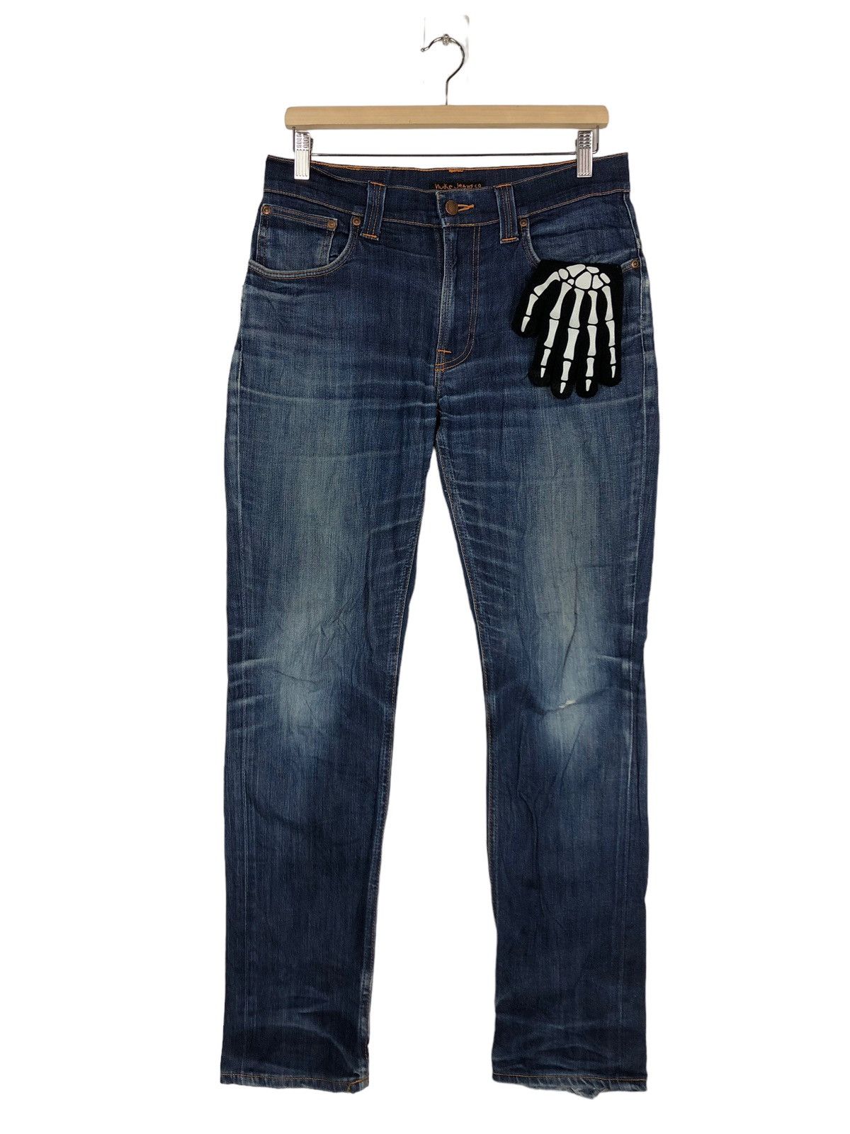 Japanese Brand 🔥Rare Skinny Cut Distressed Denim Jeans Nudie Japan Punk Size US 28 / EU 44 - 1 Thumbnail