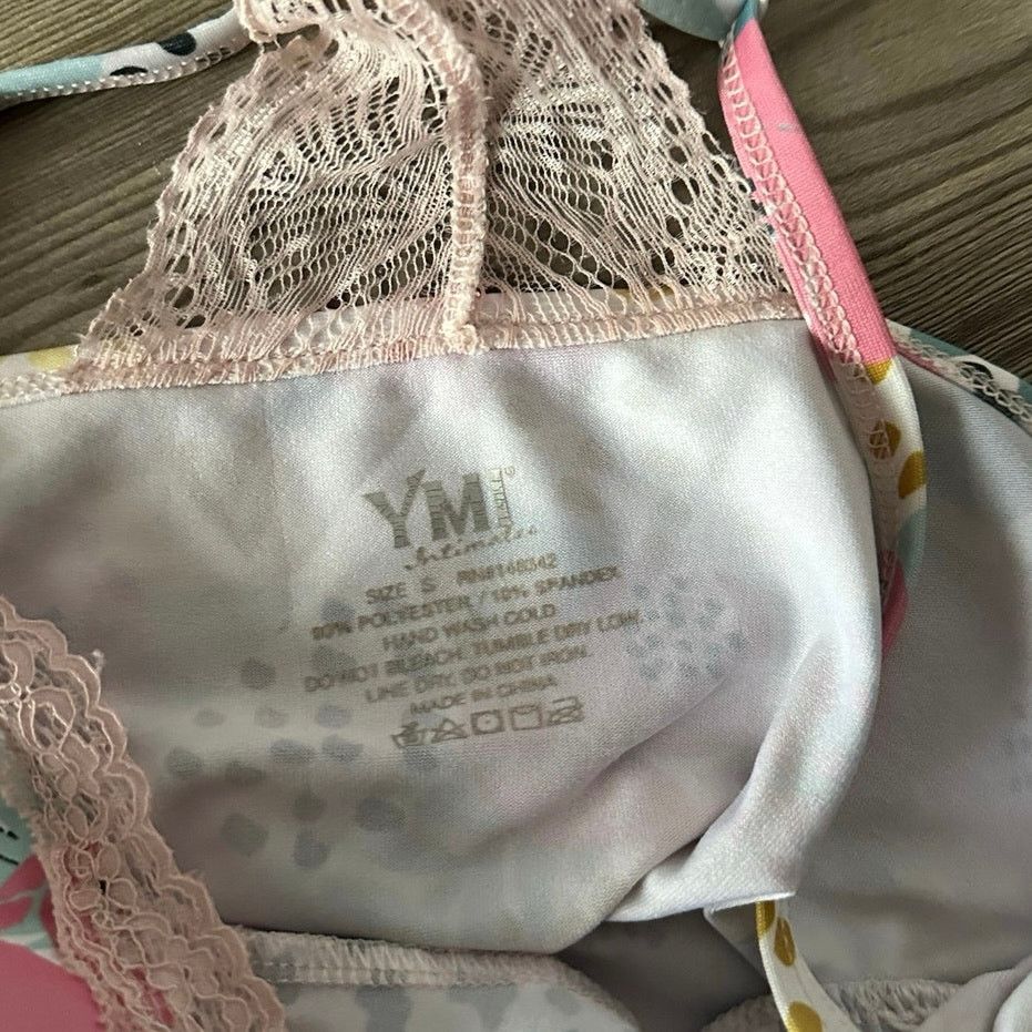 Other ymi intimates multicolor white floral lace tank top cinched Size S / US 4 / IT 40 - 3 Thumbnail
