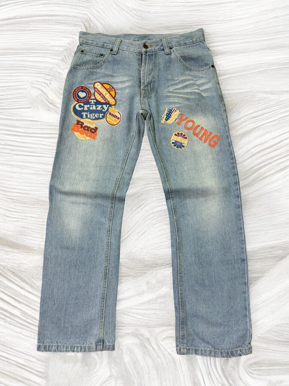 Japanese Brand CLONE DEVGRU DESIGN PRINTED CLAWMARK DENIM Size US 30 / EU 46 - 1 Thumbnail