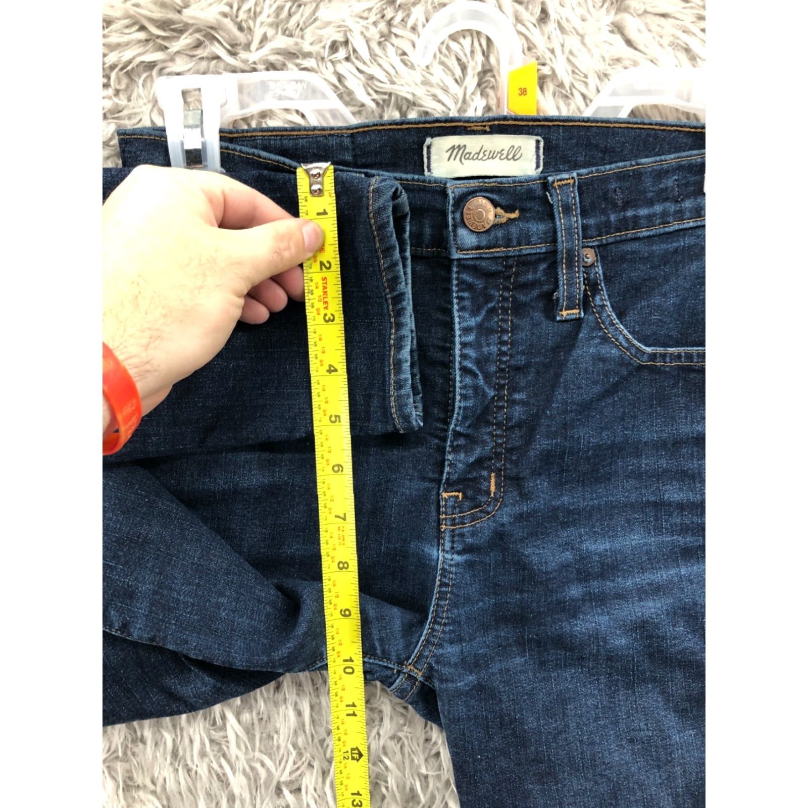 Madewell VINTAGE Madewell High Rise Skinny Jeans 25 Womens Dark Wash Blue Denim Size 42" / US 20 - 4 Thumbnail