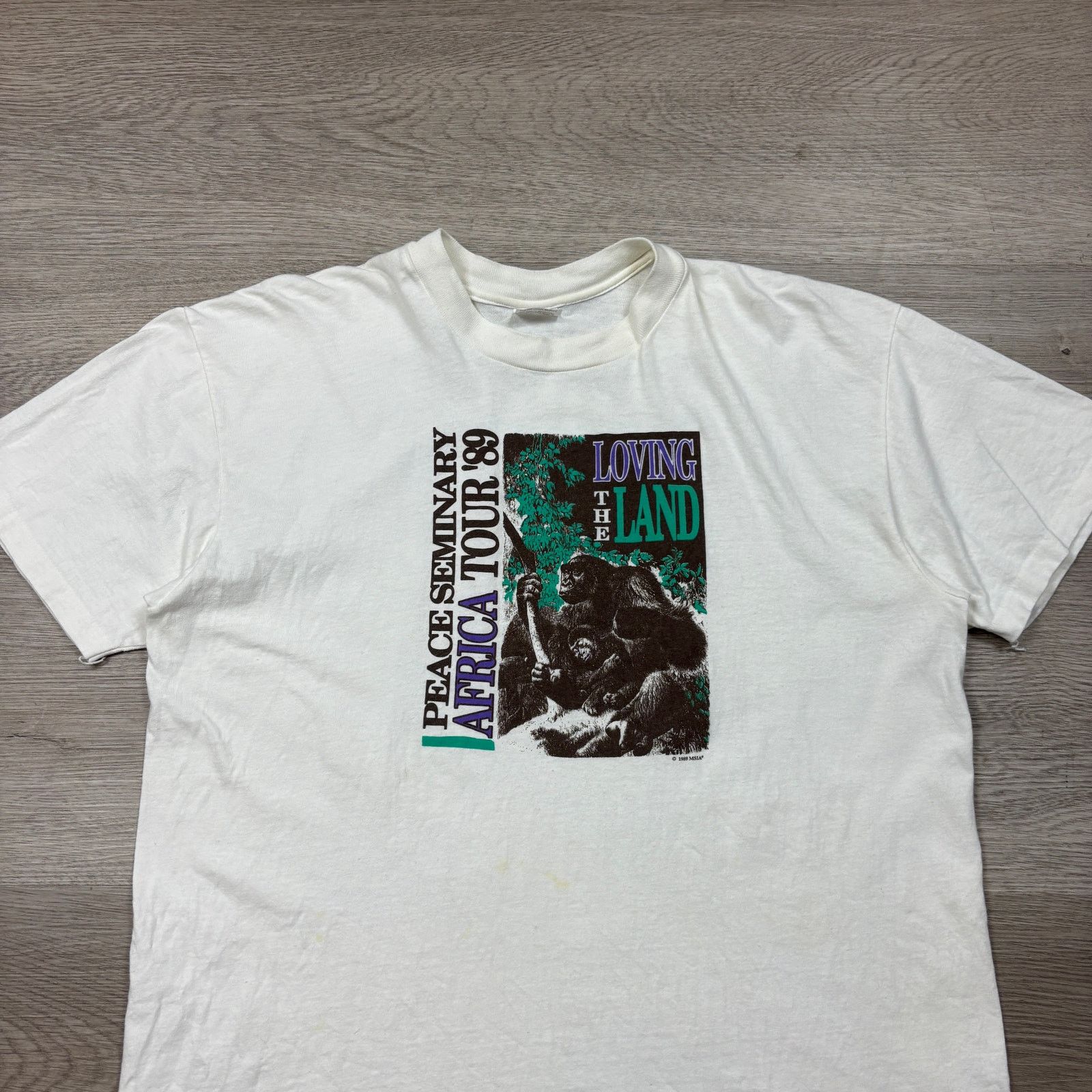 Vintage VTG 80s Peace Seminary Africa Tour Loving The Land Shirt XL Size US XL / EU 56 / 4 - 2 Thumbnail