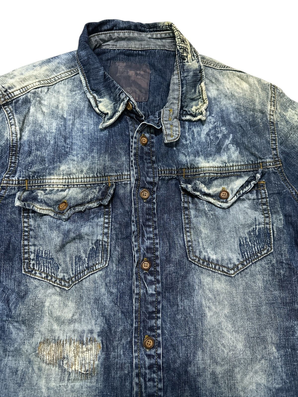 Kapital 00s Distress Style Buckaro Denim Patchwork. Size US L / EU 52-54 / 3 - 4 Thumbnail