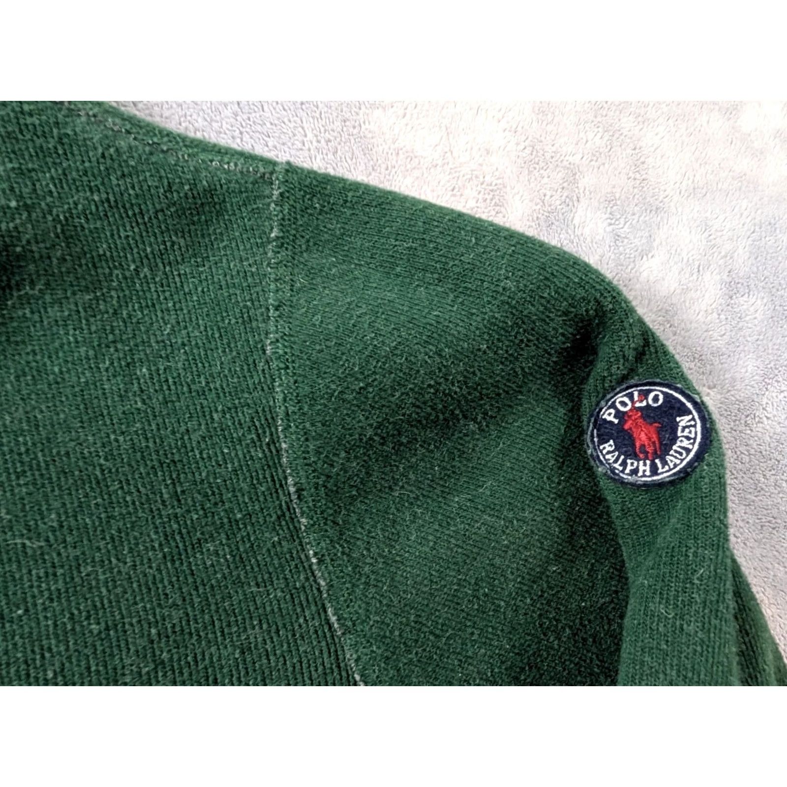 Polo Ralph Lauren Polo Ralph Lauren Sweater L Mens Mock Neck 1/4 Zip Reversible Patch Green & Gray Size US L / EU 52-54 / 3 - 4 Thumbnail
