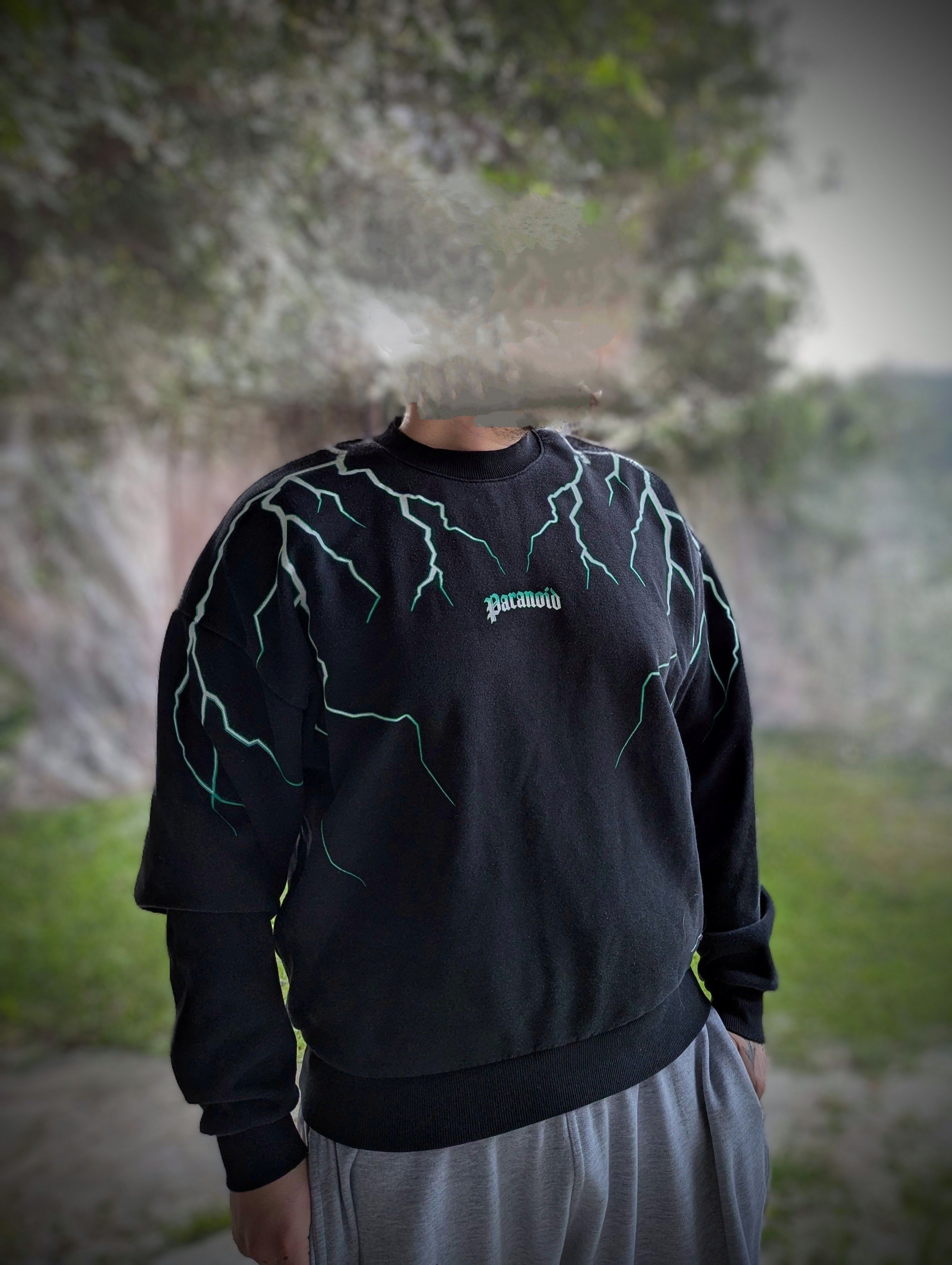 Vintage Paranoid Men's Vintage Black Oversized Sweatshirt Size XL Size US XL / EU 56 / 4 - 2 Thumbnail