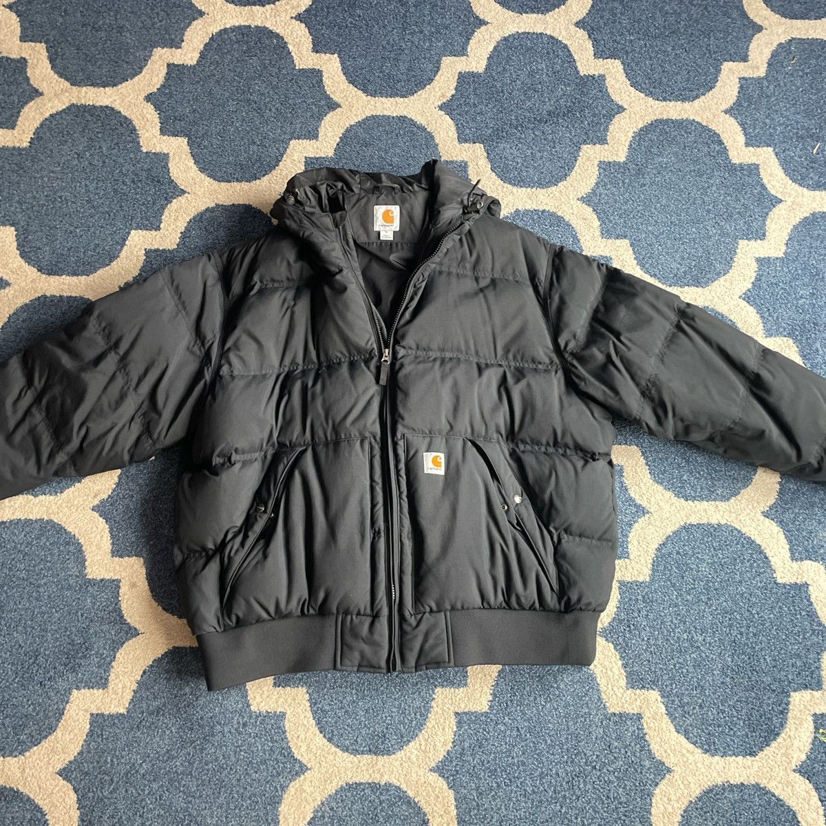 Image of Insulated Carhartt Puffer Jacket in Black, Men's (Size XL)