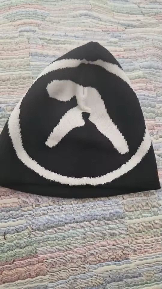 Japanese Brand Aphex Twin Kpop Beanie Hat Embroider Knit Warm Cap Size ONE SIZE - 8 Thumbnail