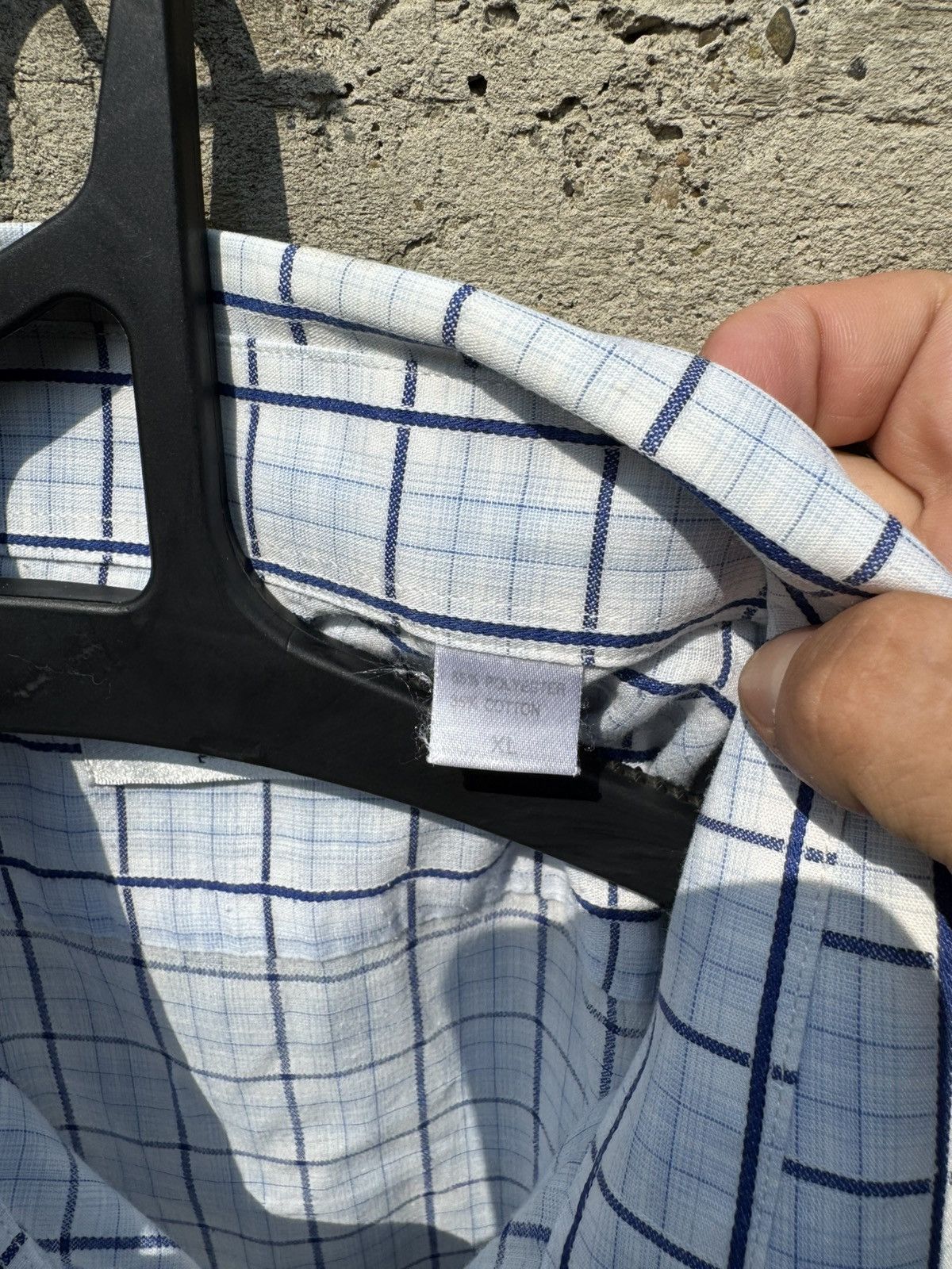 Yves Saint Laurent Vintage YSL Shiprt Sleeve Check Shirt Size US XL / EU 56 / 4 - 5 Thumbnail