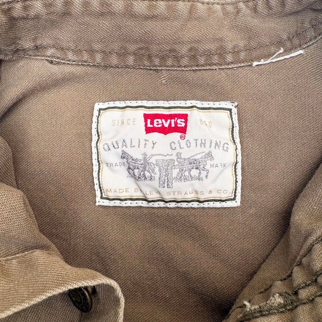 Levi's Levi’s 1990 90s Vintage Khaki L/S Button Up Denim Shirt Size US L / EU 52-54 / 3 - 4 Thumbnail
