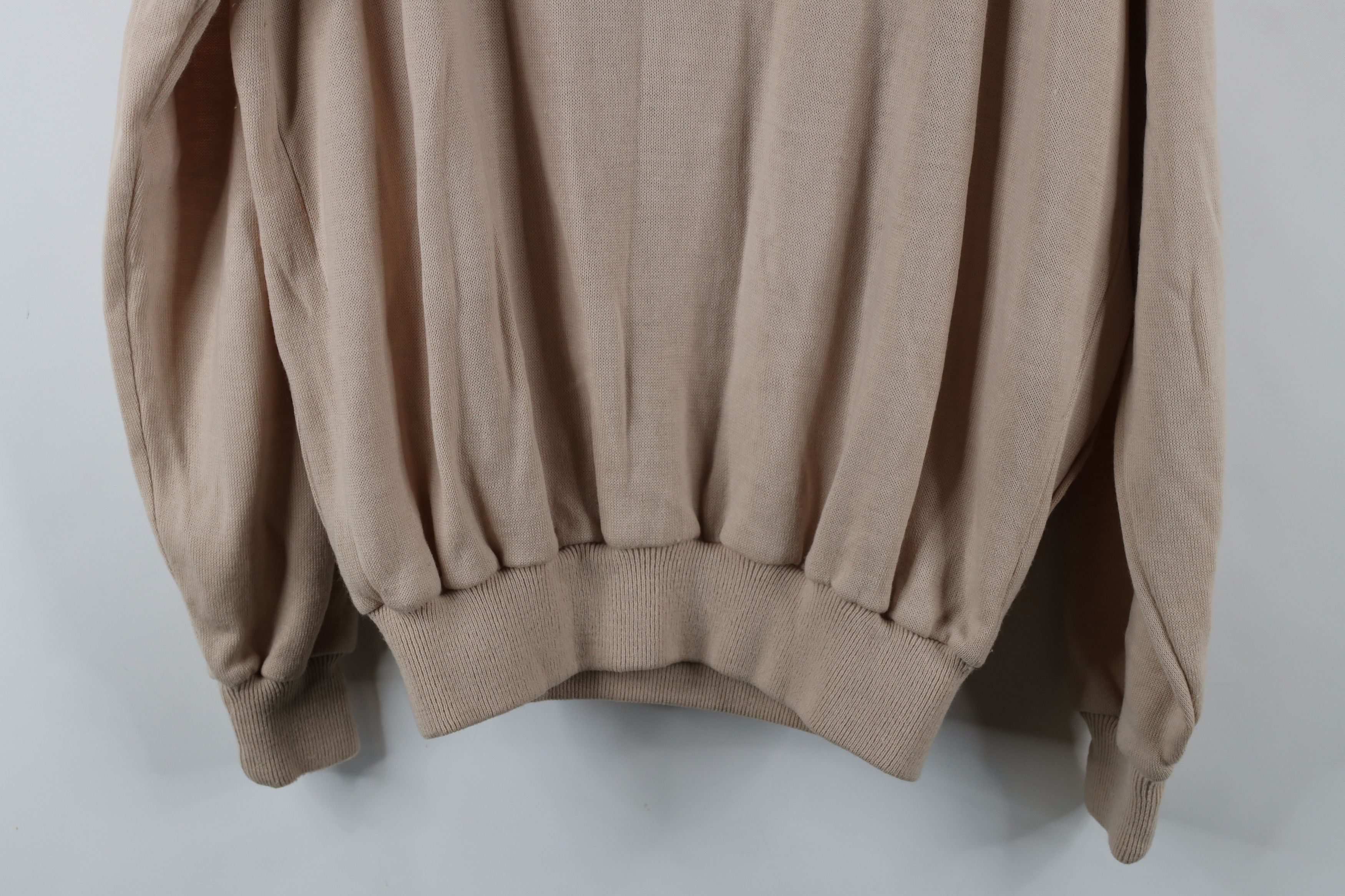 Vintage Vintage 70s Streetwear Henley Pullover Hoodie Sweater Beige Size US XL / EU 56 / 4 - 11 Thumbnail